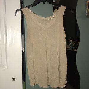 A beige tank top.